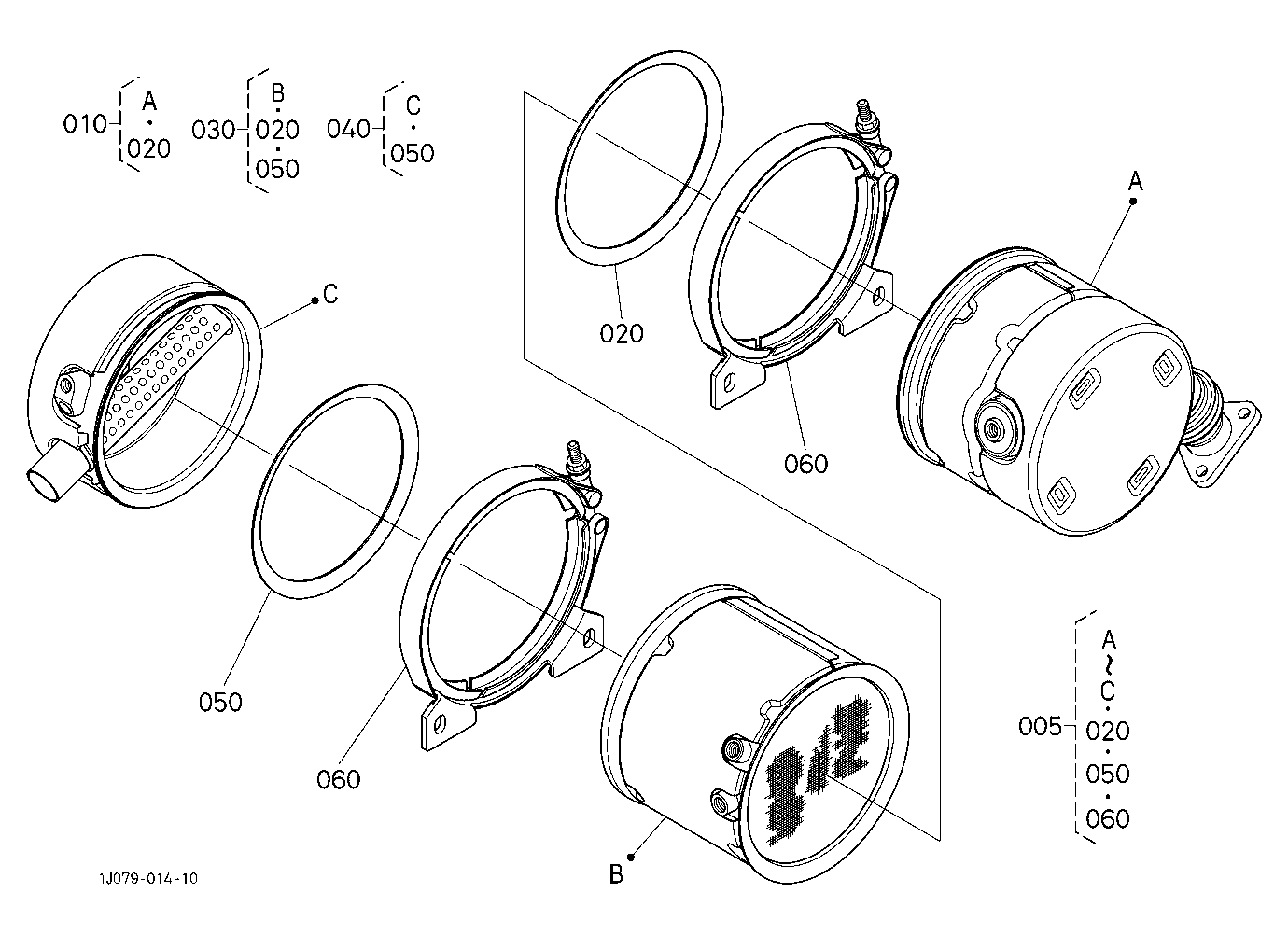 Diesel Particulate Filter Muffler [Component Parts