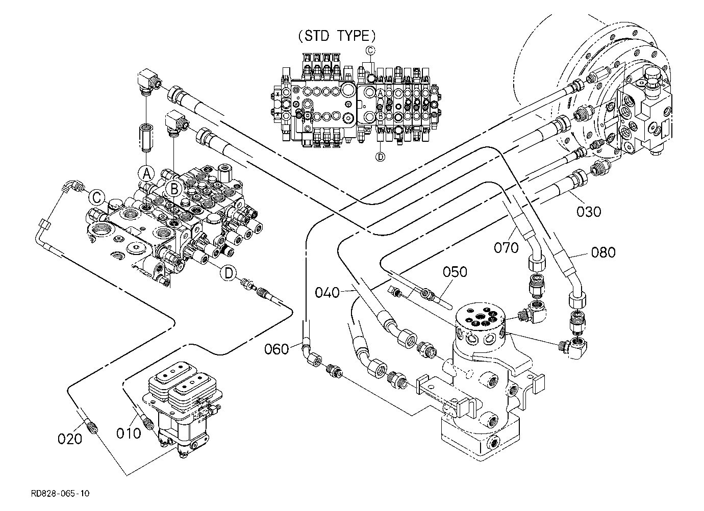 Oil Piping (Travel Rh)