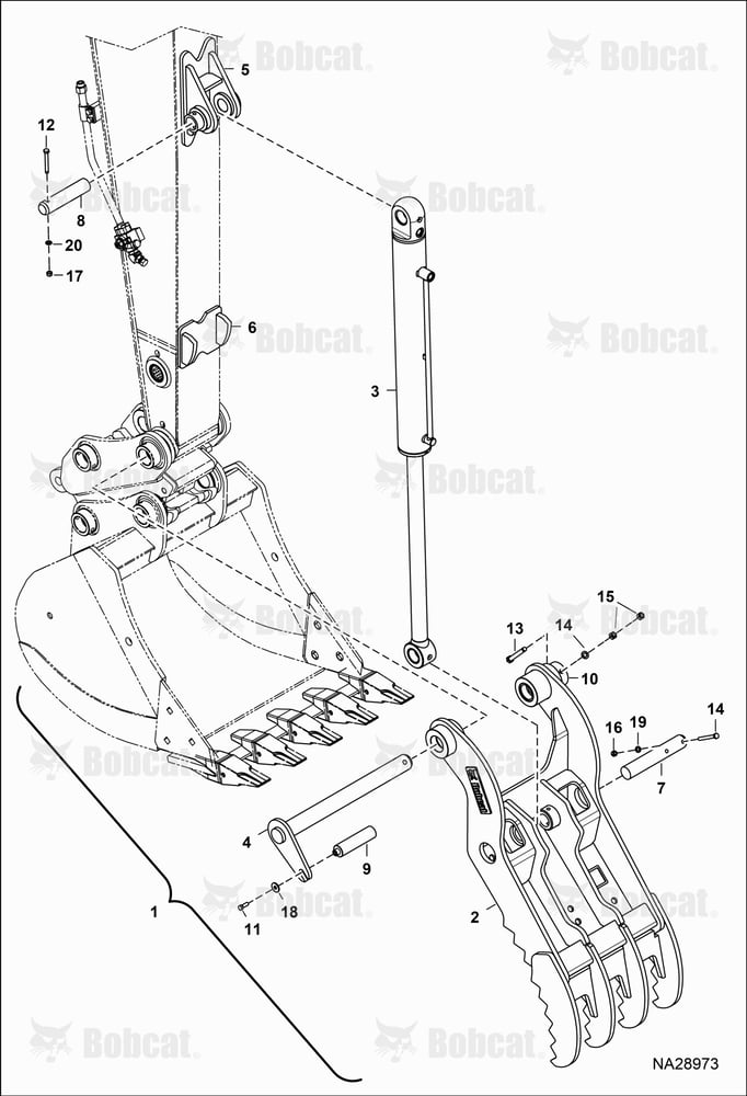 Clamp (E220) (E245) (HT080QH) (25T-1050/1200-5T) (Factory Option Only)