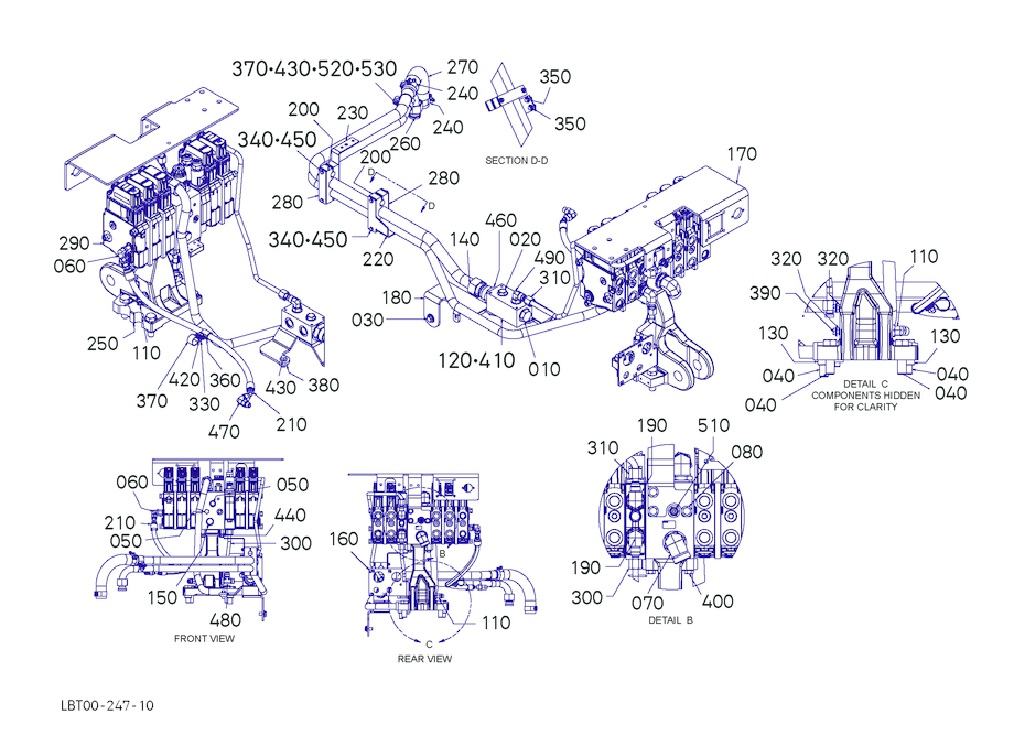 Implement Valve Group - 5 Section, Sb24