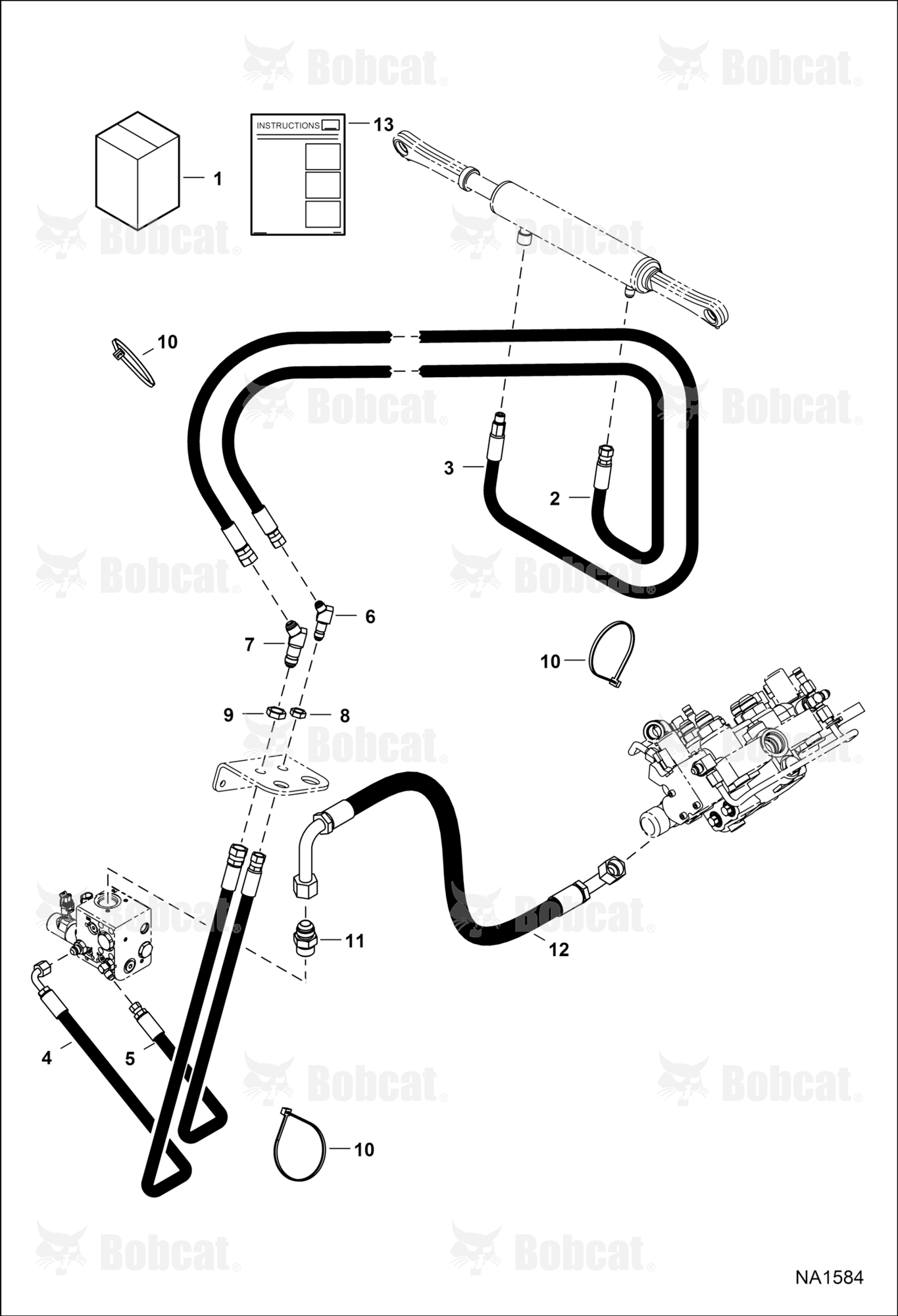 Power BOB-TACH (Plumbing Kit)  A3NV11001 - A3NV12444, A3NW11001 - A3NW11129