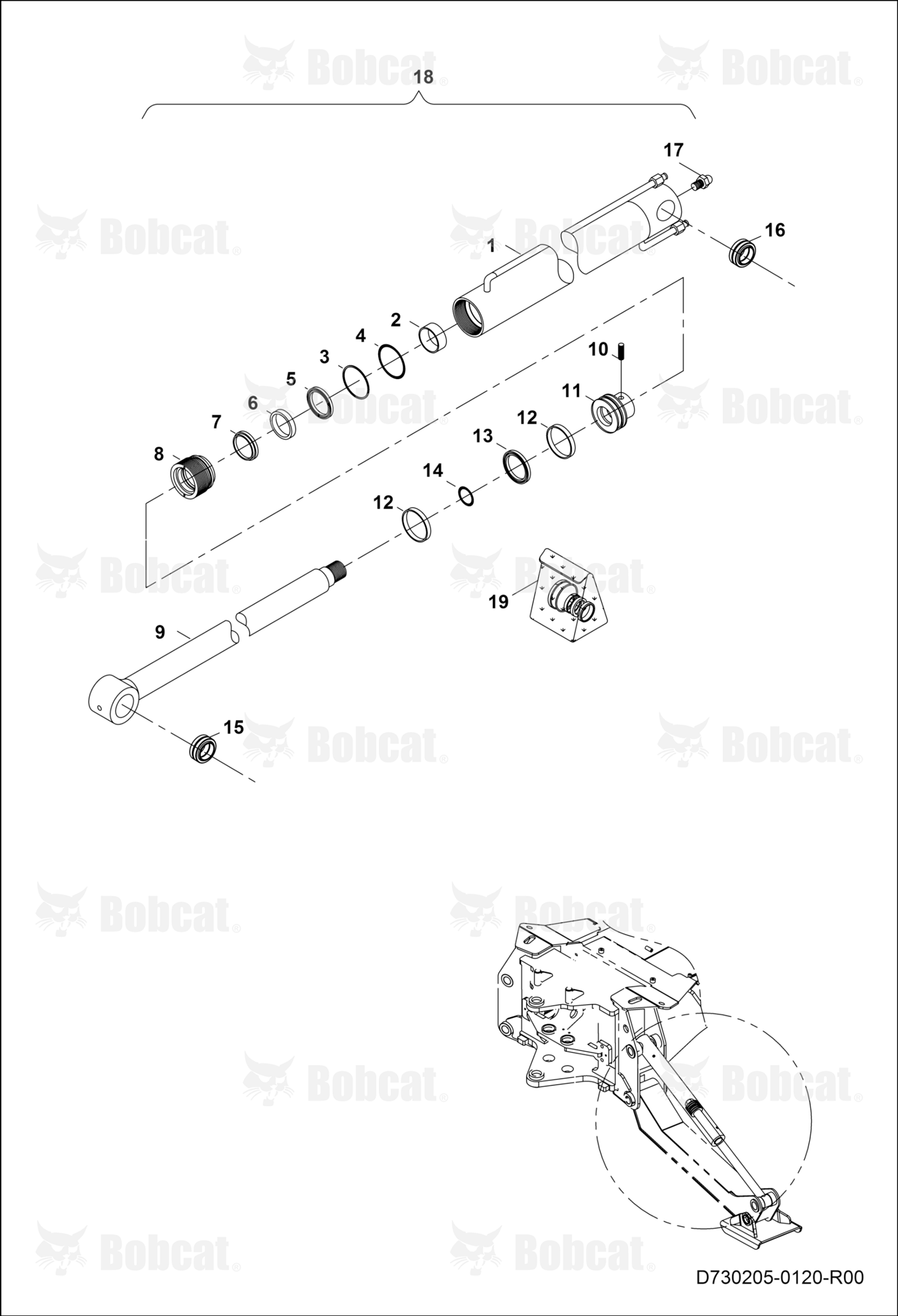 Stabilizer CYLINDER-CENTERMOUNT  B53S11001 - B53S11281