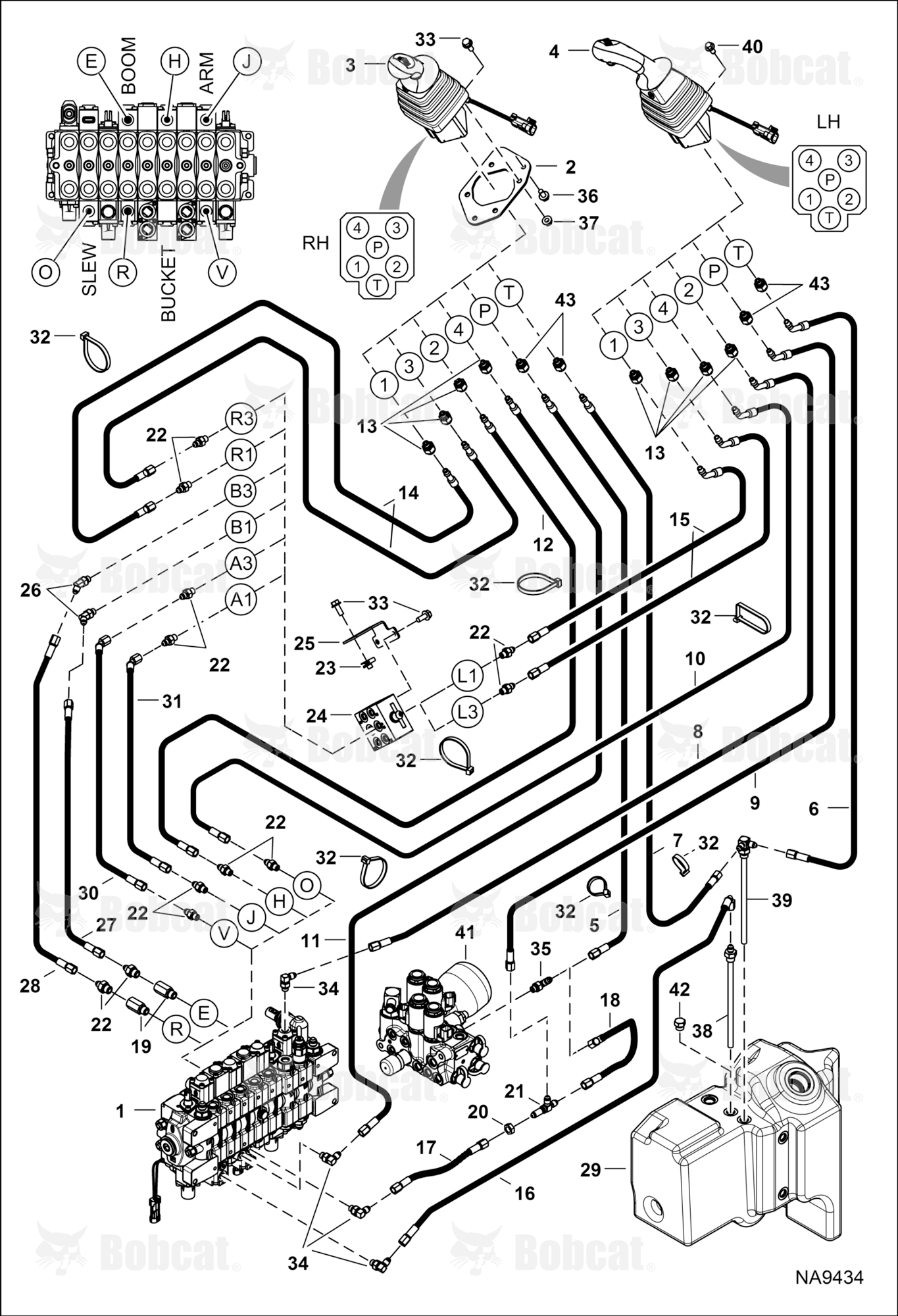 Hydraulic Circuitry (Pilot)(EH)(ISO/STD)