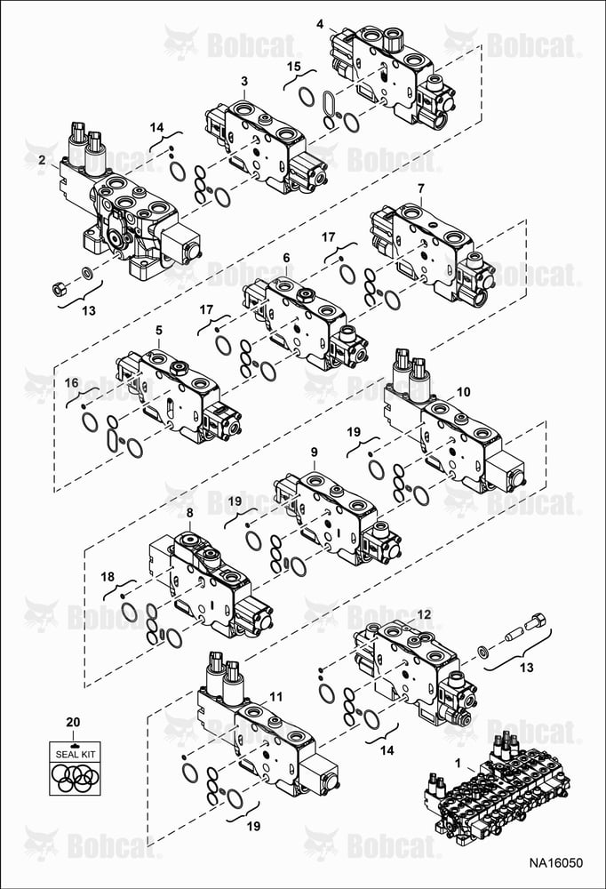 Hydraulic Control Valve (Assembly)(W/Aux 4)