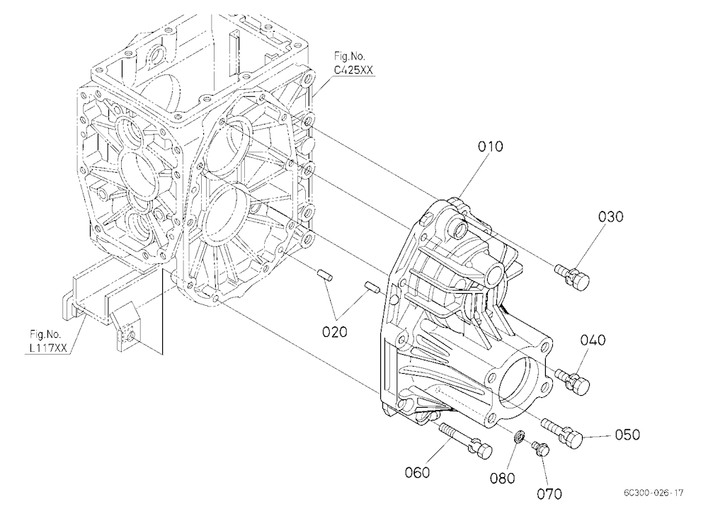 Rear Axle Case Lh