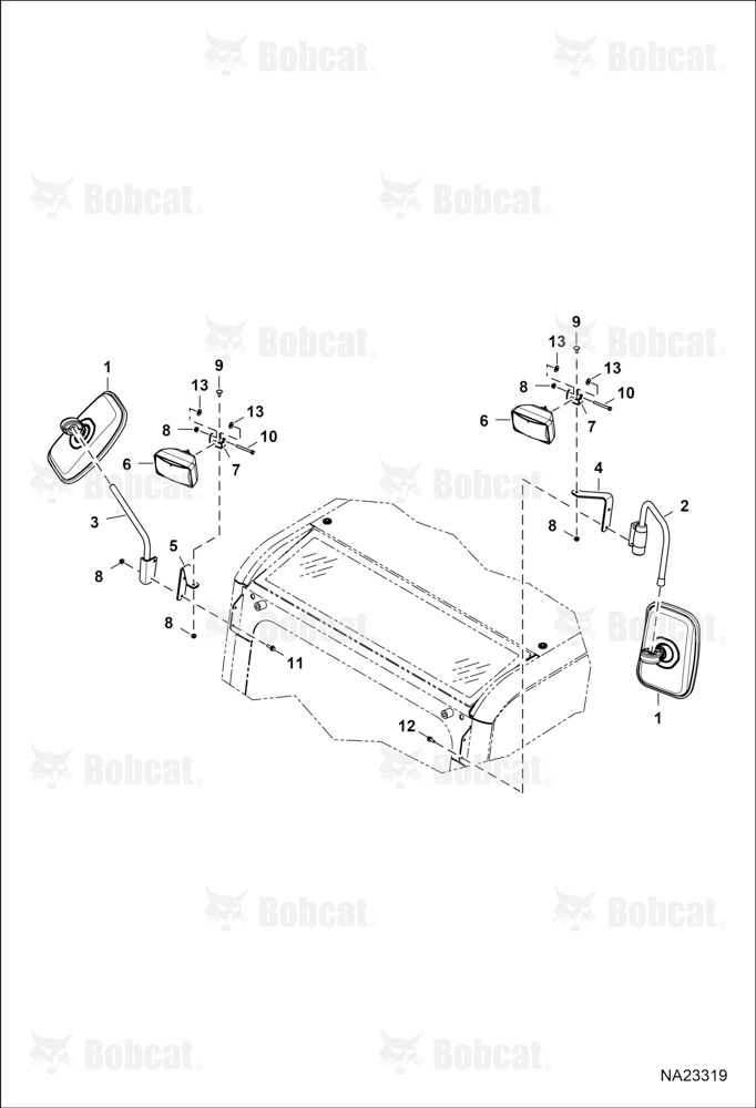 Operator CAB (Cab Front Lights/Mirrors) B48414384 & Above