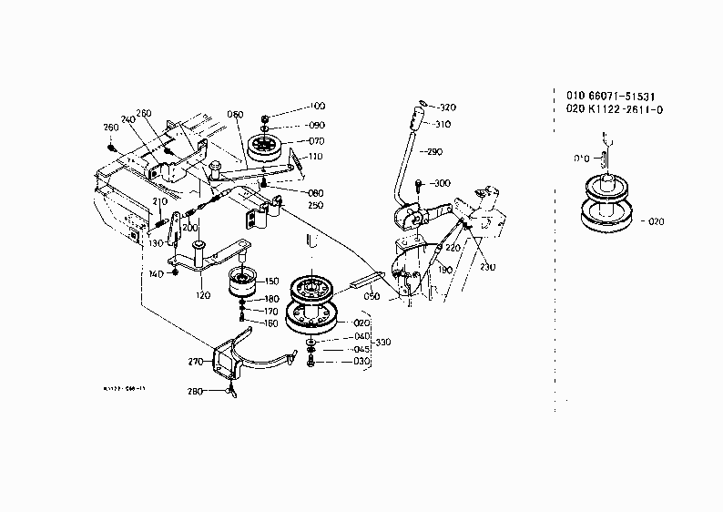 TENSION PULLEY/PTO LEVER