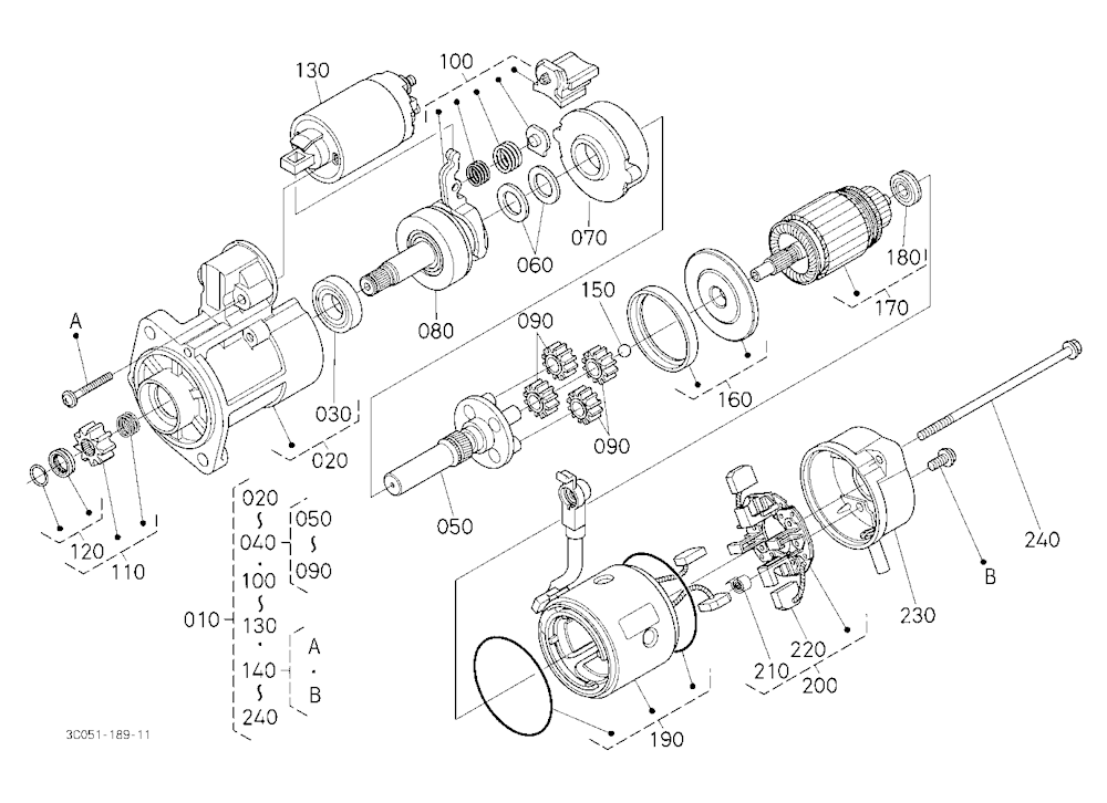 Starter [Component Parts](Not For Reman Unit)