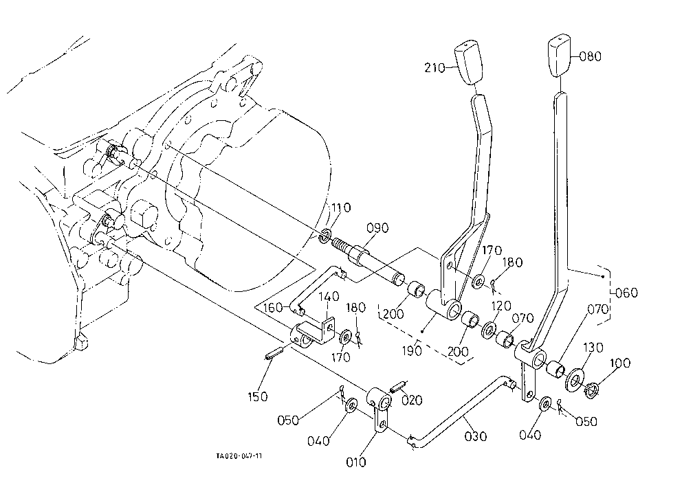 Range Gear Shift Lever/Creep Gear Shift Lever