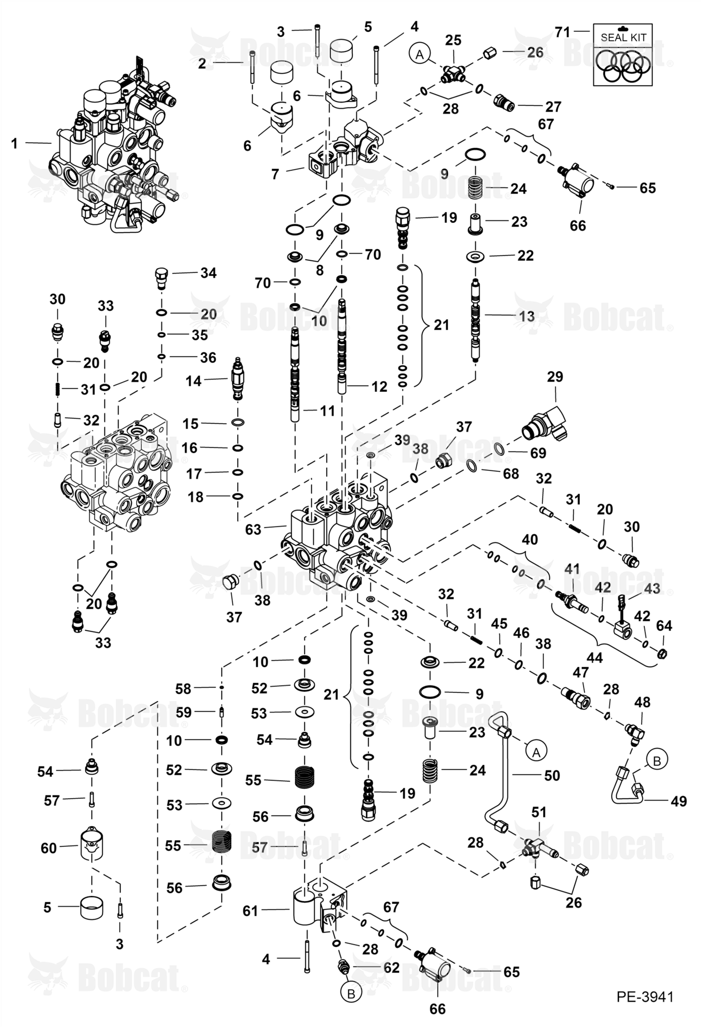 Hydraulic Control Valve (AHC/ACS/SJC)  A3L735001 & Above, A3L835001 & Above