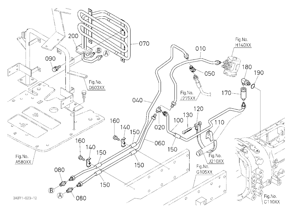 Hydraulic Oil Line (Oil Cooler) [Rops Type]