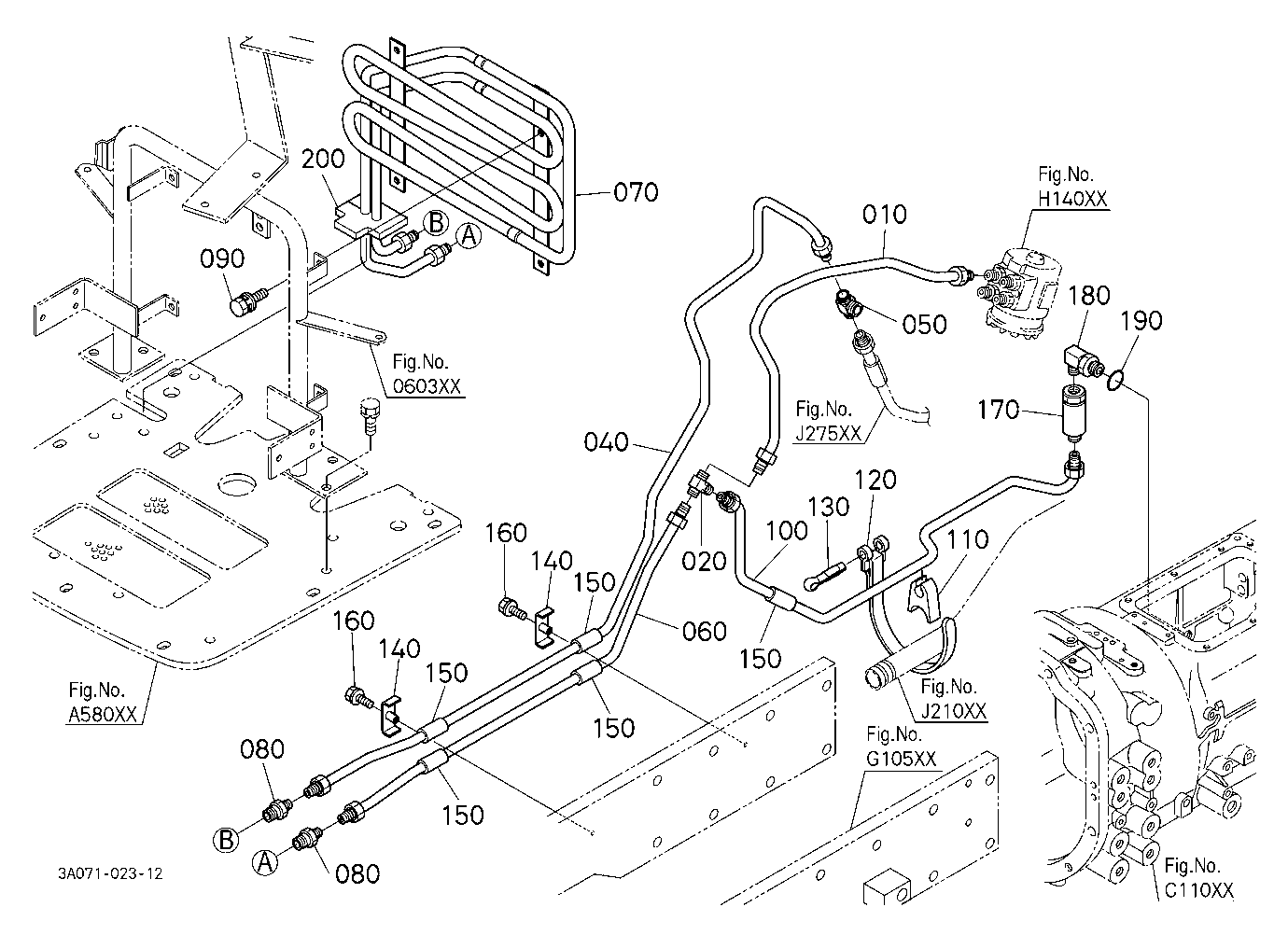 Hydraulic Oil Line (Oil Cooler) [Rops Type]
