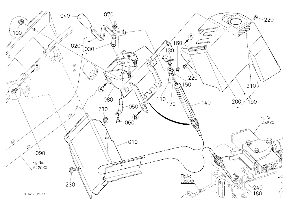 Auxiliary Control Valve Lever