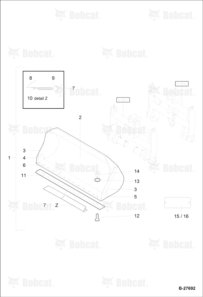 Light Material Bucket 1850MM (QUICKLY RELEASABLE)