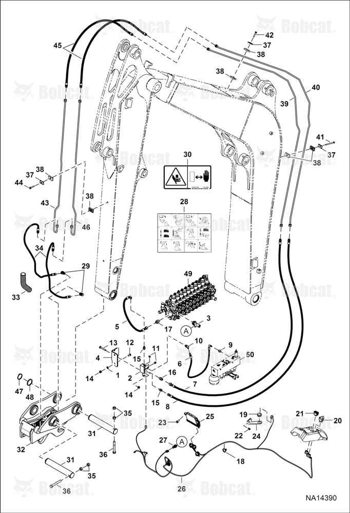 Bucket Link (Geith Coupler W/O Manifold)  B48411001 - B48411474