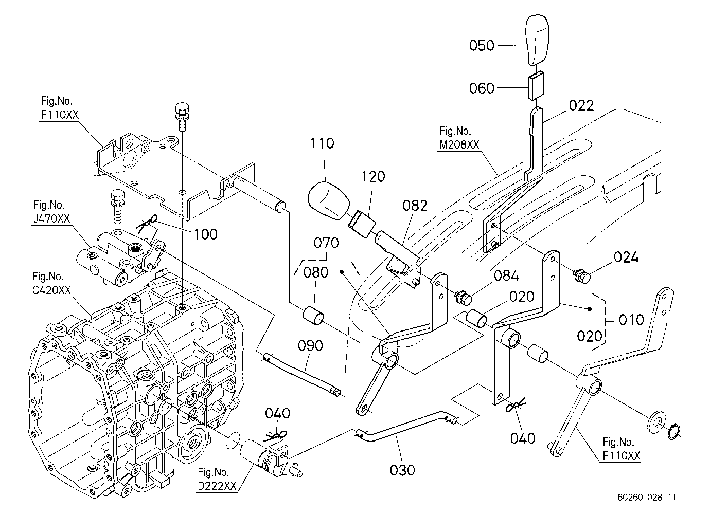 Pto Gear Shift Lever