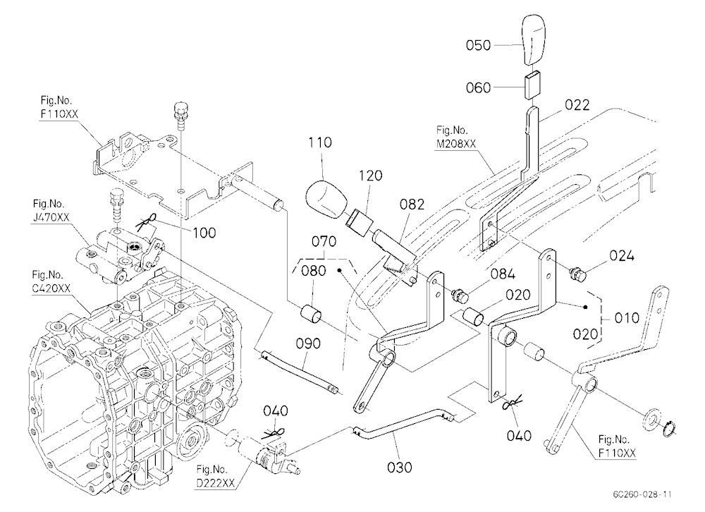 Pto Gear Shift Lever