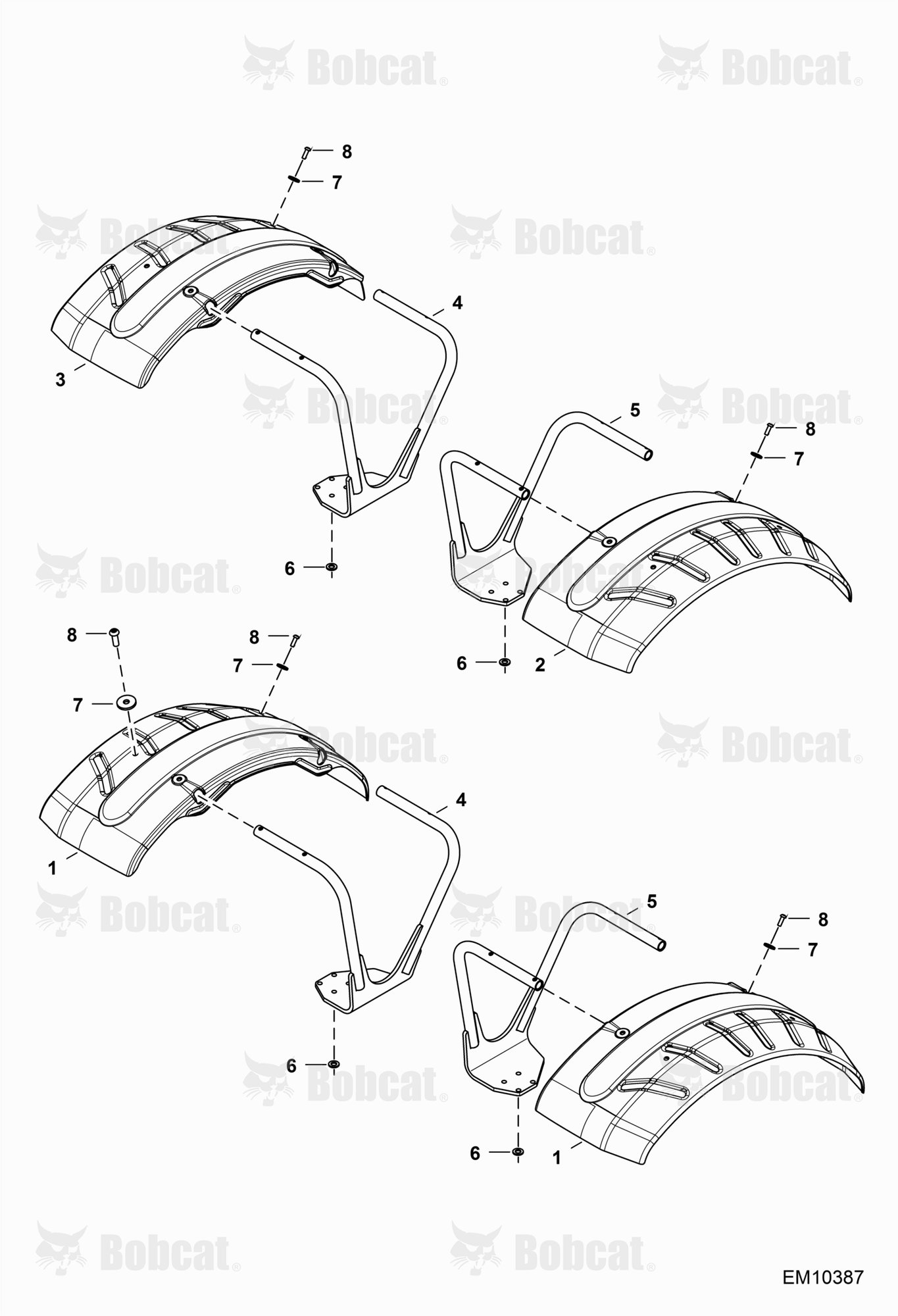 Mudguards (24" Wheels) (Ribbed)  B35F11102 & Above, B35G11157 & Above