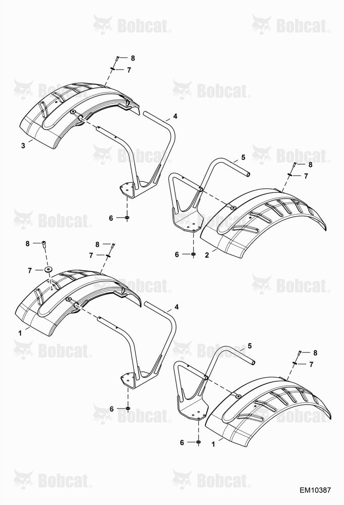 Mudguards (24" Wheels) (Ribbed)  B35C11106 & Above, B35B11078 & Above