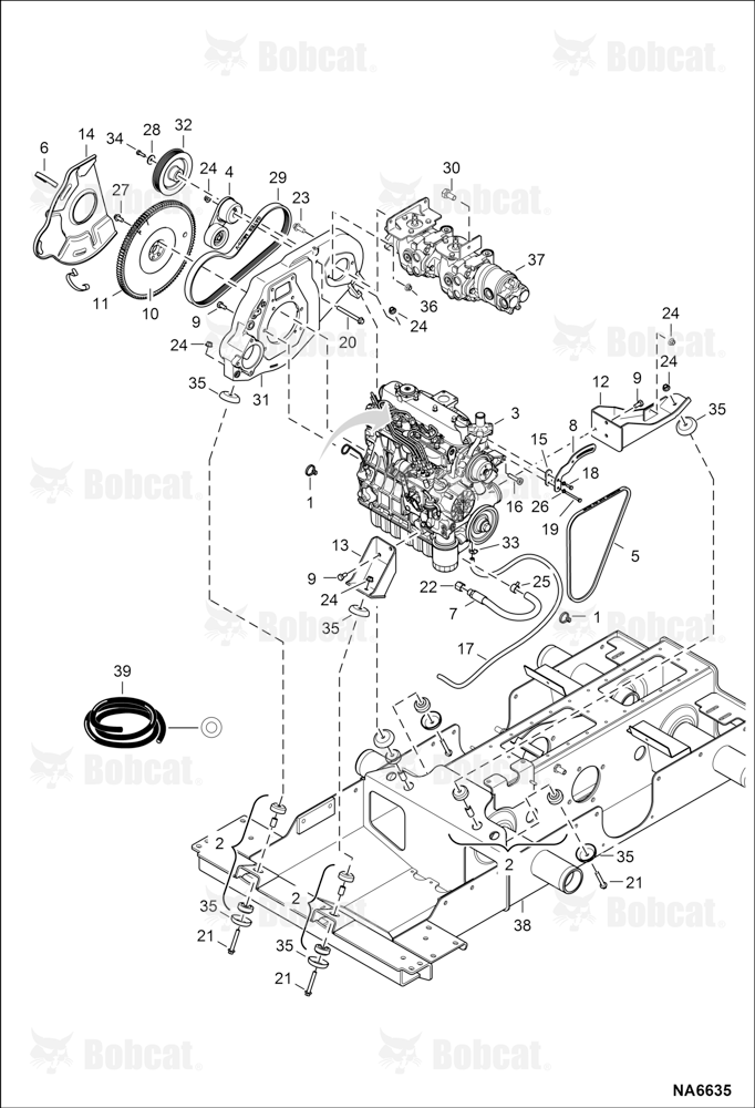 Engine & Attaching Parts (Belt Drive System & Engine Mounts)