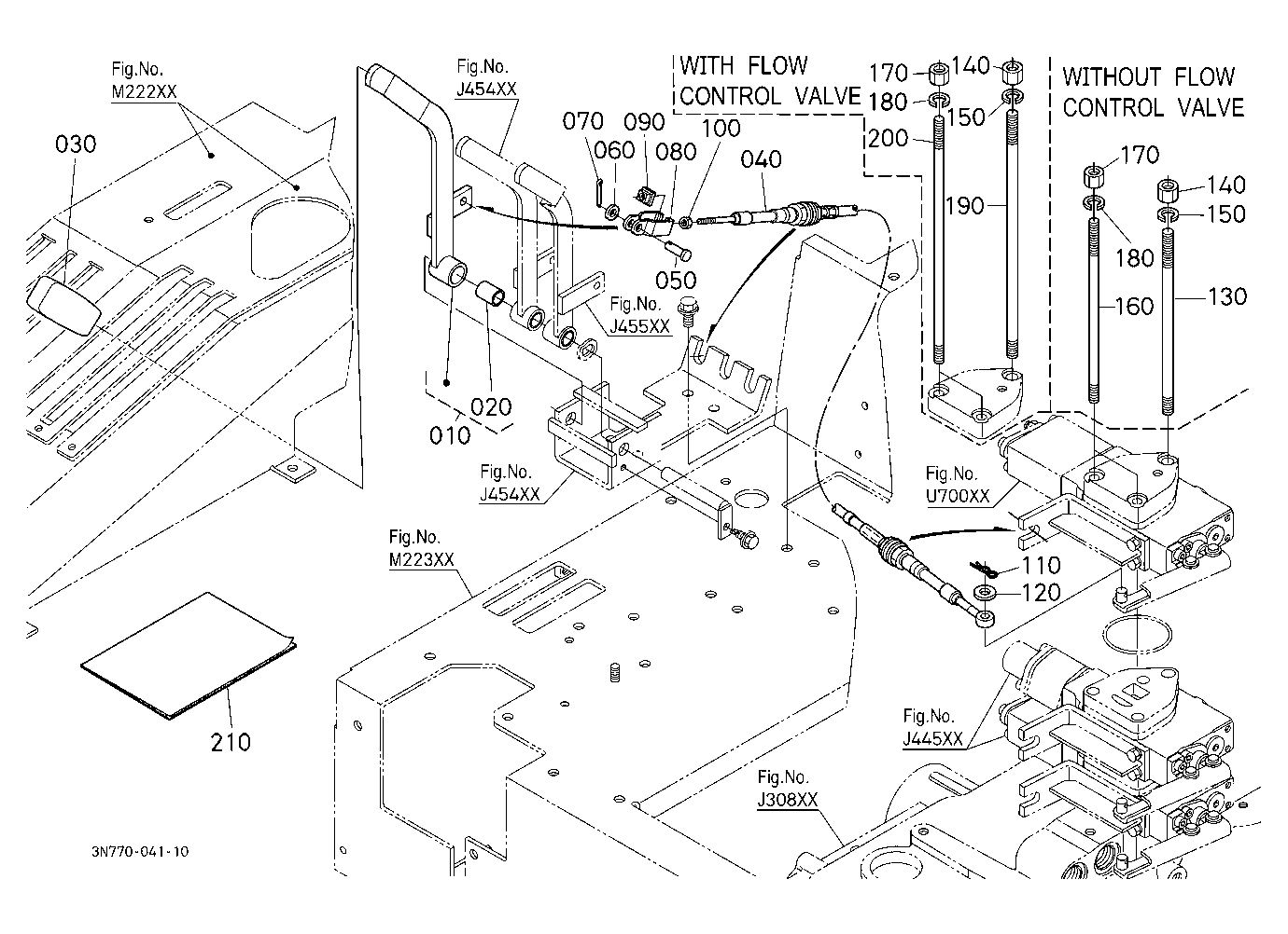 Aux. Control Valve Lever Kit (3Rd) (W/G No. M7653A