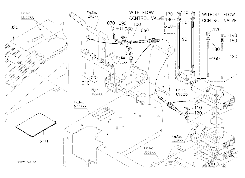 Aux. Control Valve Lever Kit (3Rd) (W/G No. M7653A