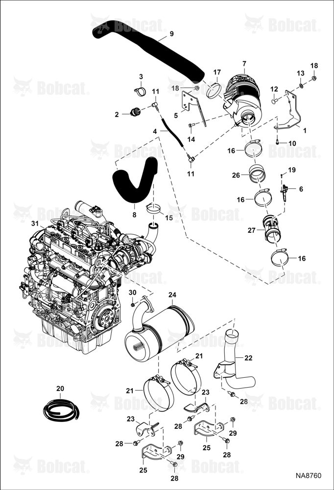 Engine & Attaching Parts (Air Cleaner & Muffler)