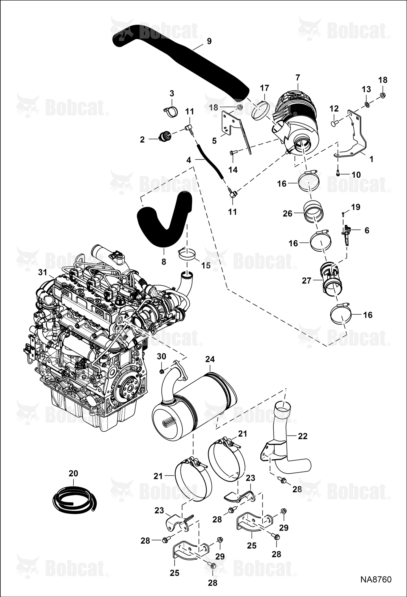 Engine & Attaching Parts (Air Cleaner & Muffler)