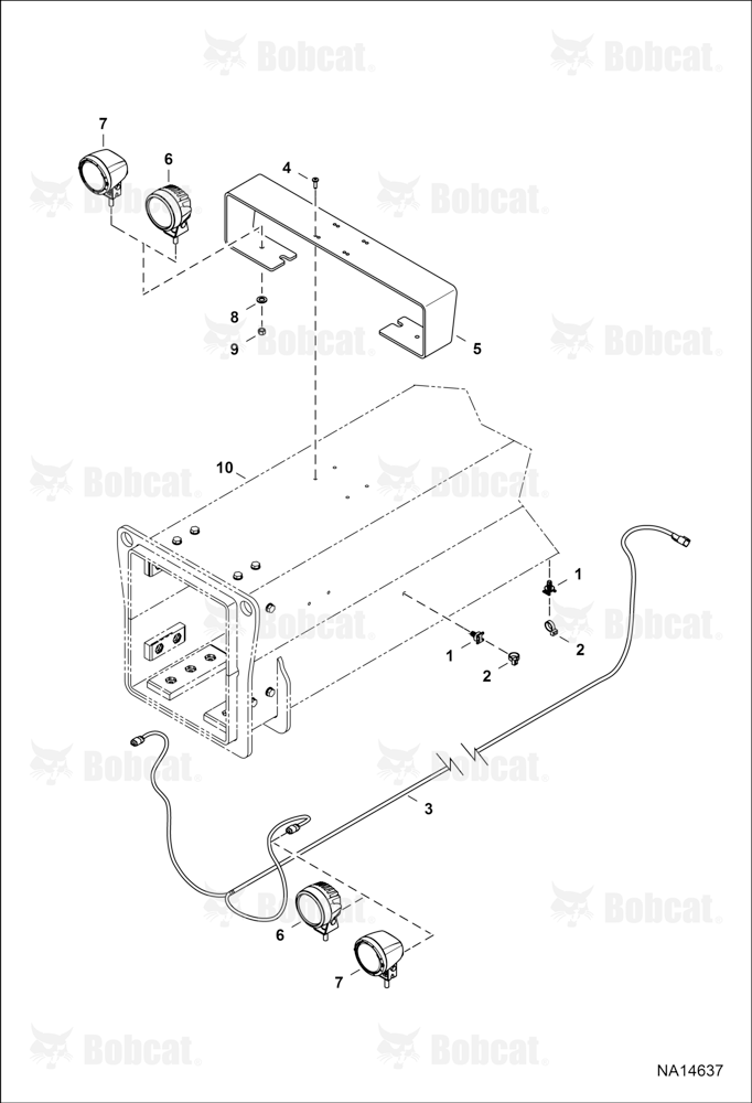 Boom Work Light (W/Deutsch DT04-2P Connector)