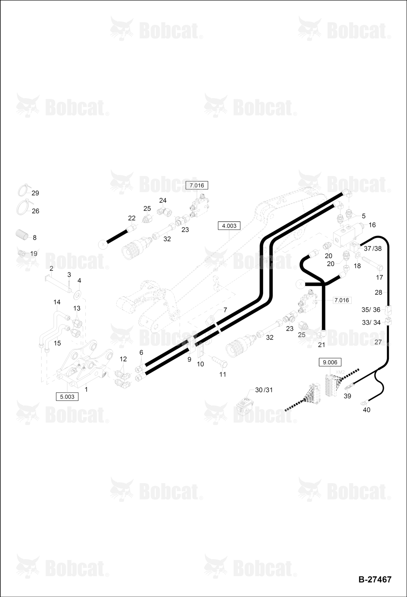 Hydraulic Installation - Quick Mount Hitch (HM08 W/Mono Boom) (German Style System)
