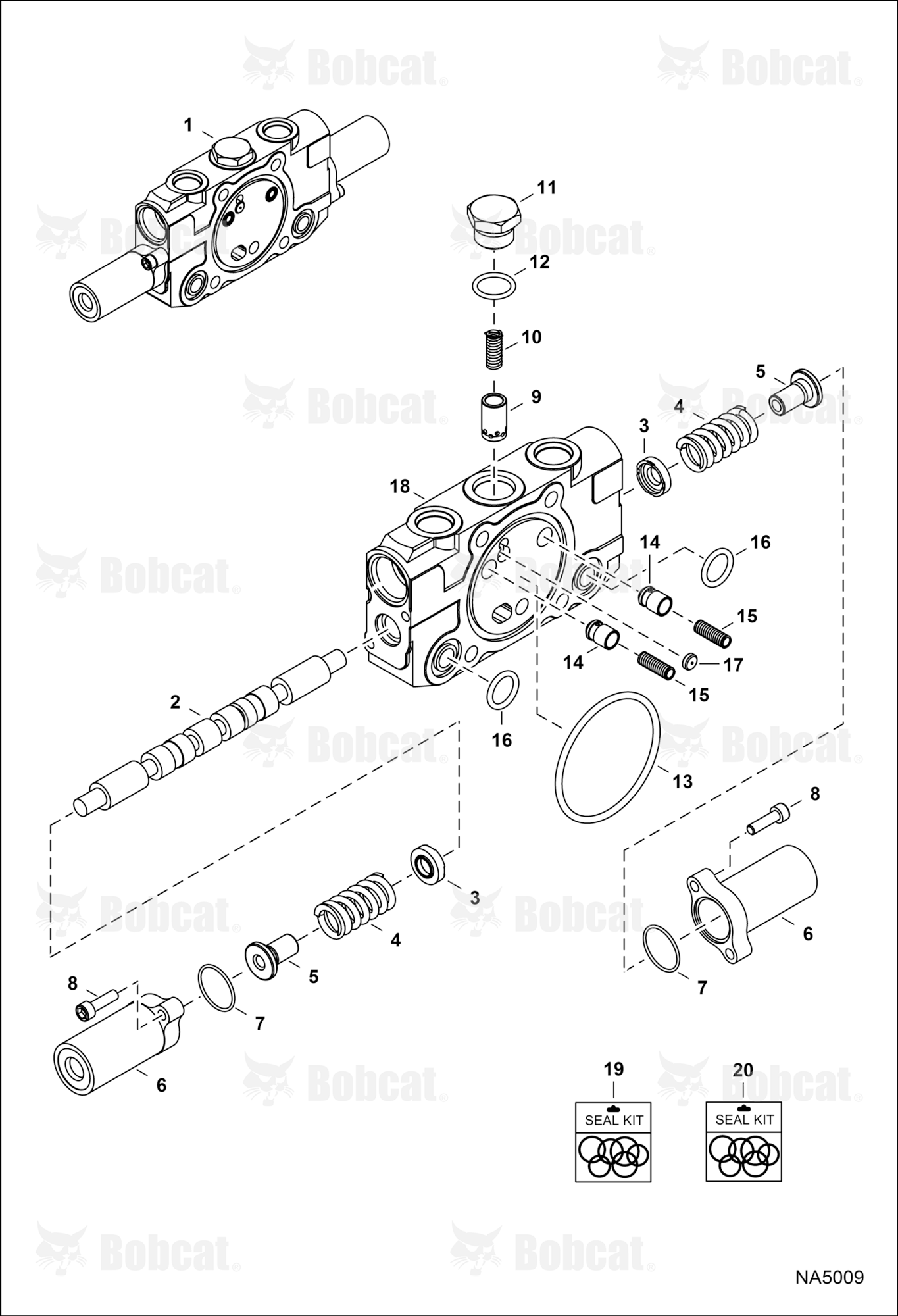 Hydraulic Control Valve (Boom Swing Section)
