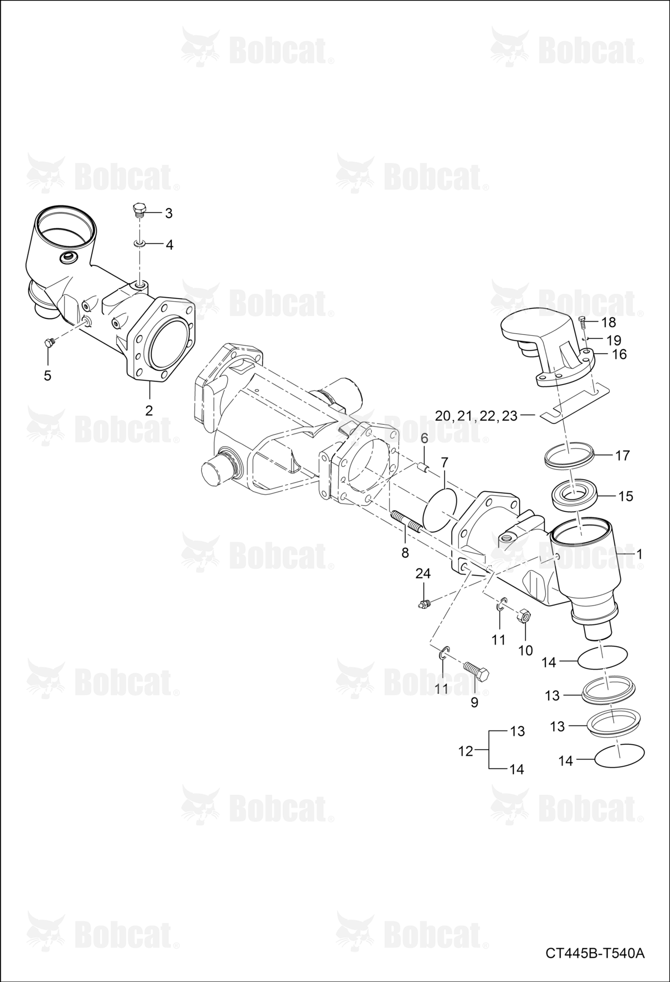 Bevel Gear Case Group (Single Steering Cylinder)
