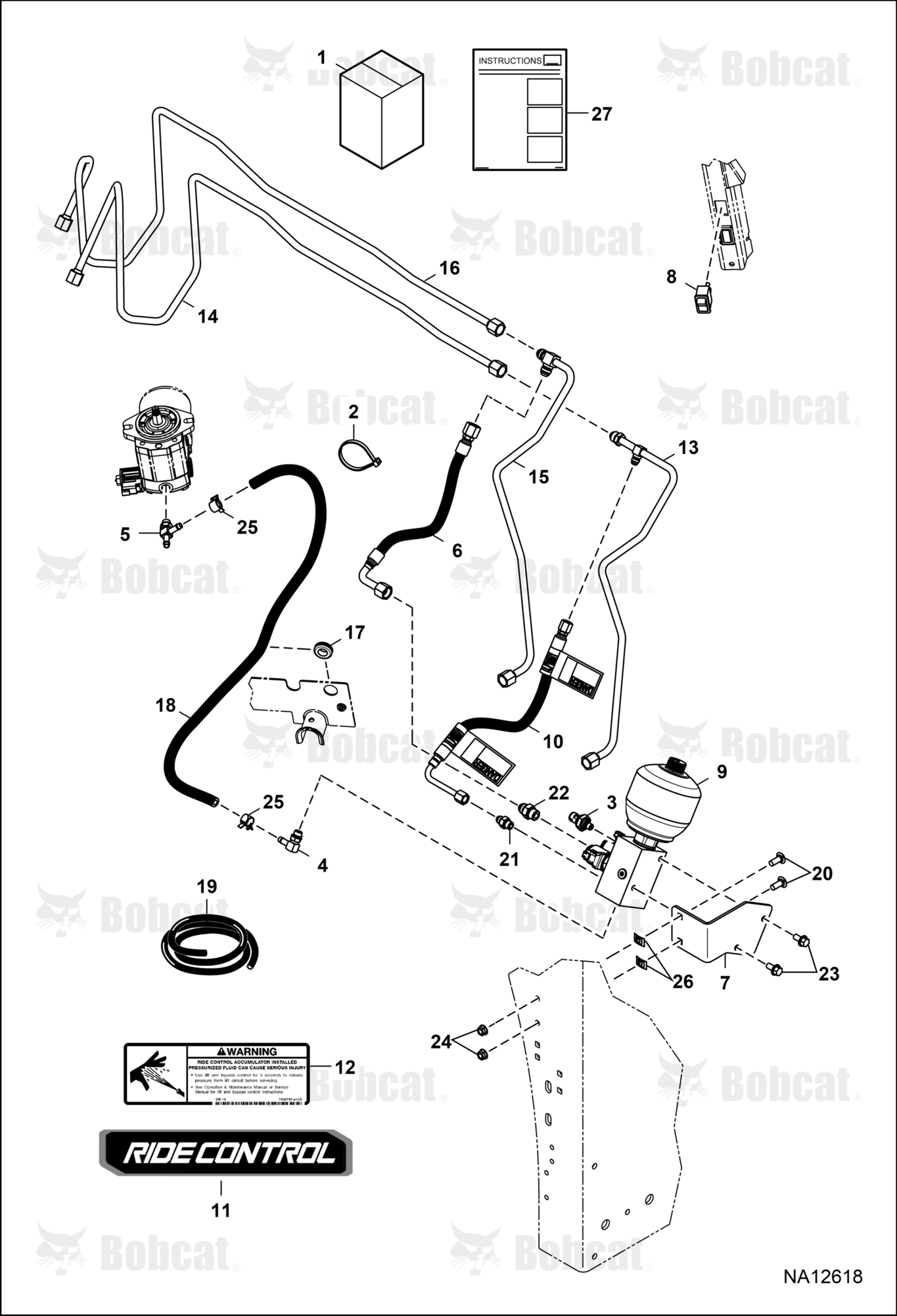 Ride Control Kit  A3NV25736 & Above, A3NW13964 & Above