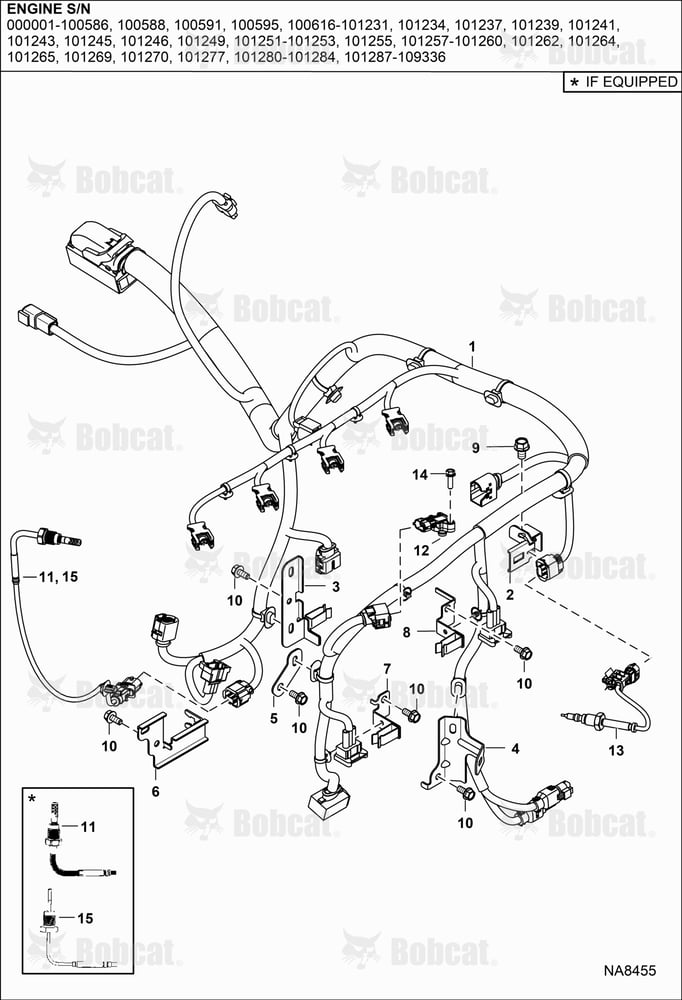 Engine Electrical Circuitry (Engine Harness, Sensors & Brackets) (Engine S/N See NOTE)