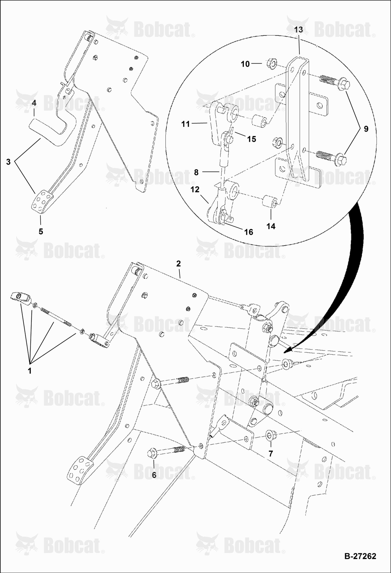 Park Brake Pedal (With Bellcrank System)