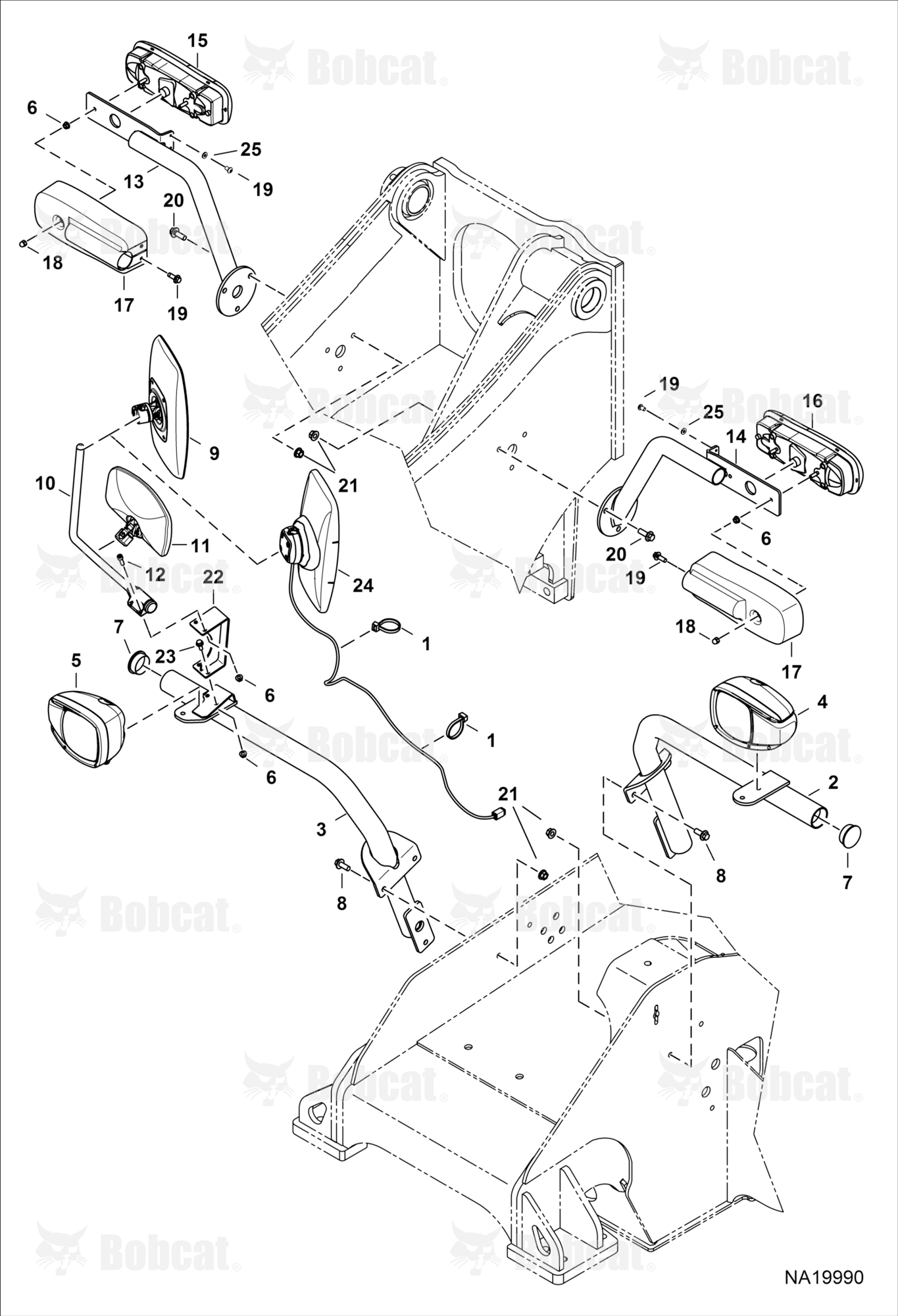 Road Lights & RH Mirror (Halogen)