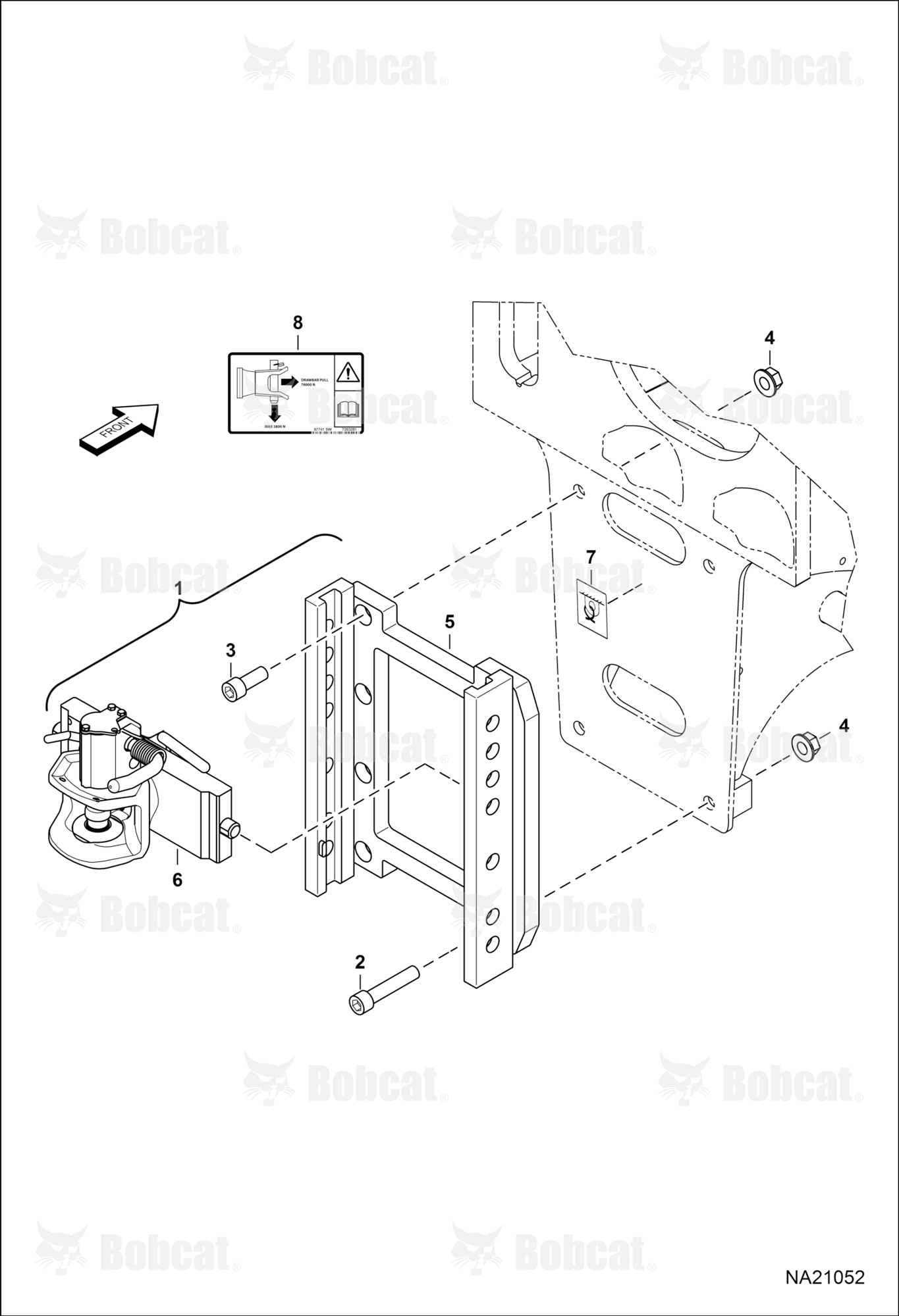 Rear Hitch (Adjustable) (Automatic Lock)