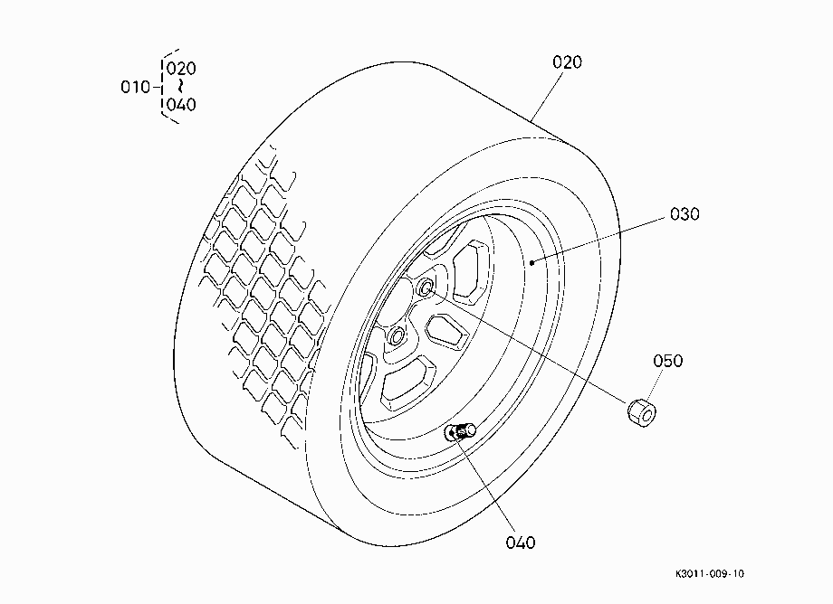 REAR WHEEL (22*10-14)