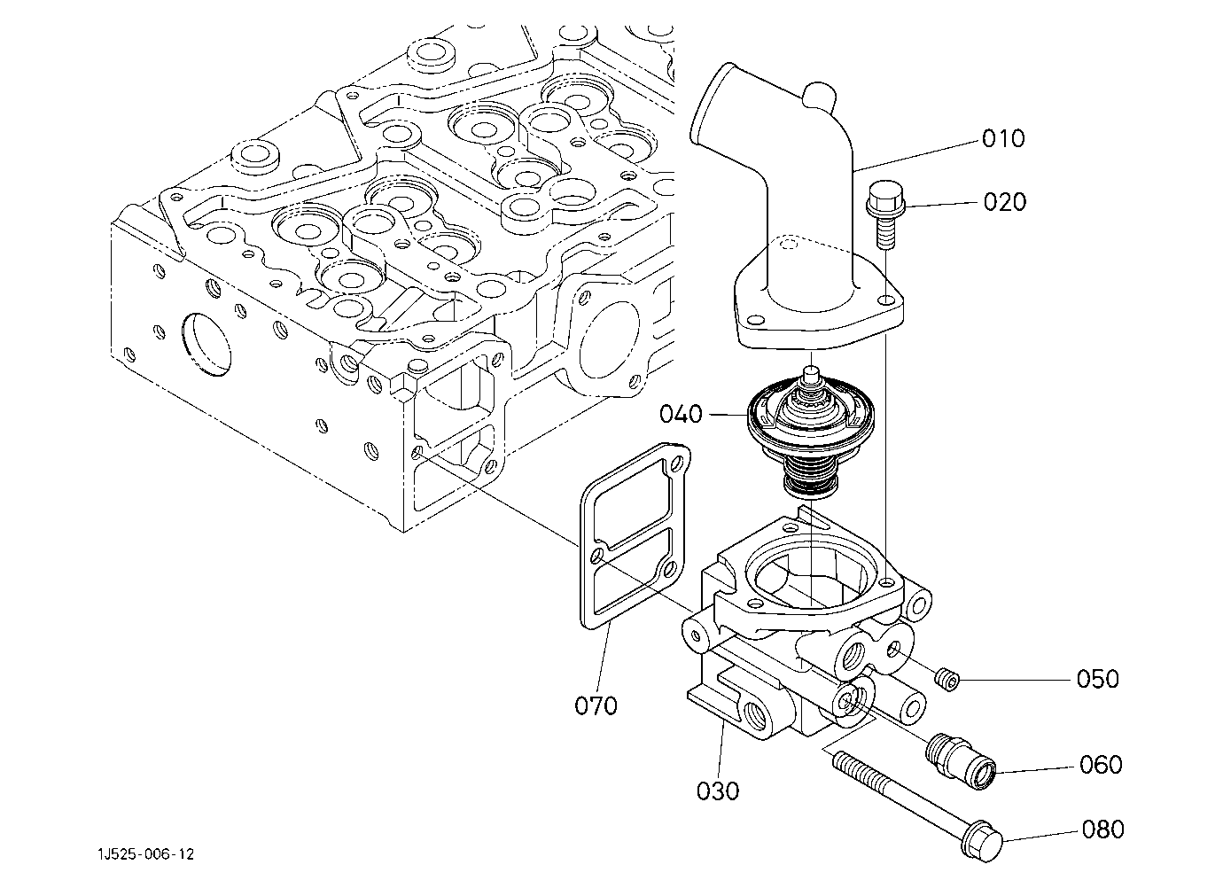 Water Flange And Thermostat