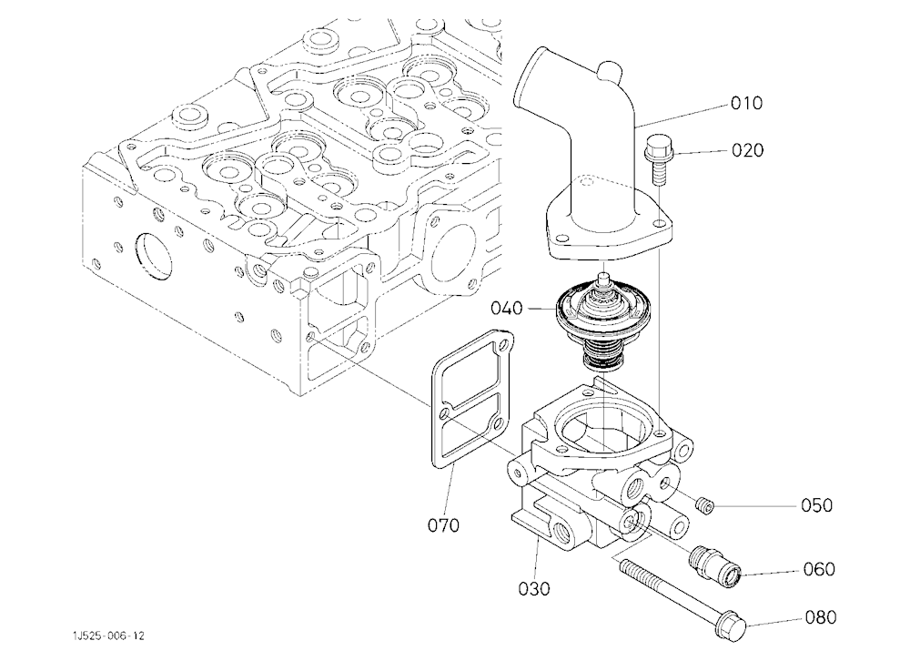 Water Flange And Thermostat