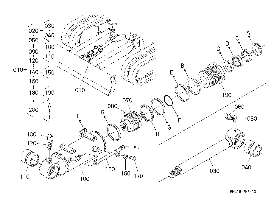 Blade Cylinder And Component Parts