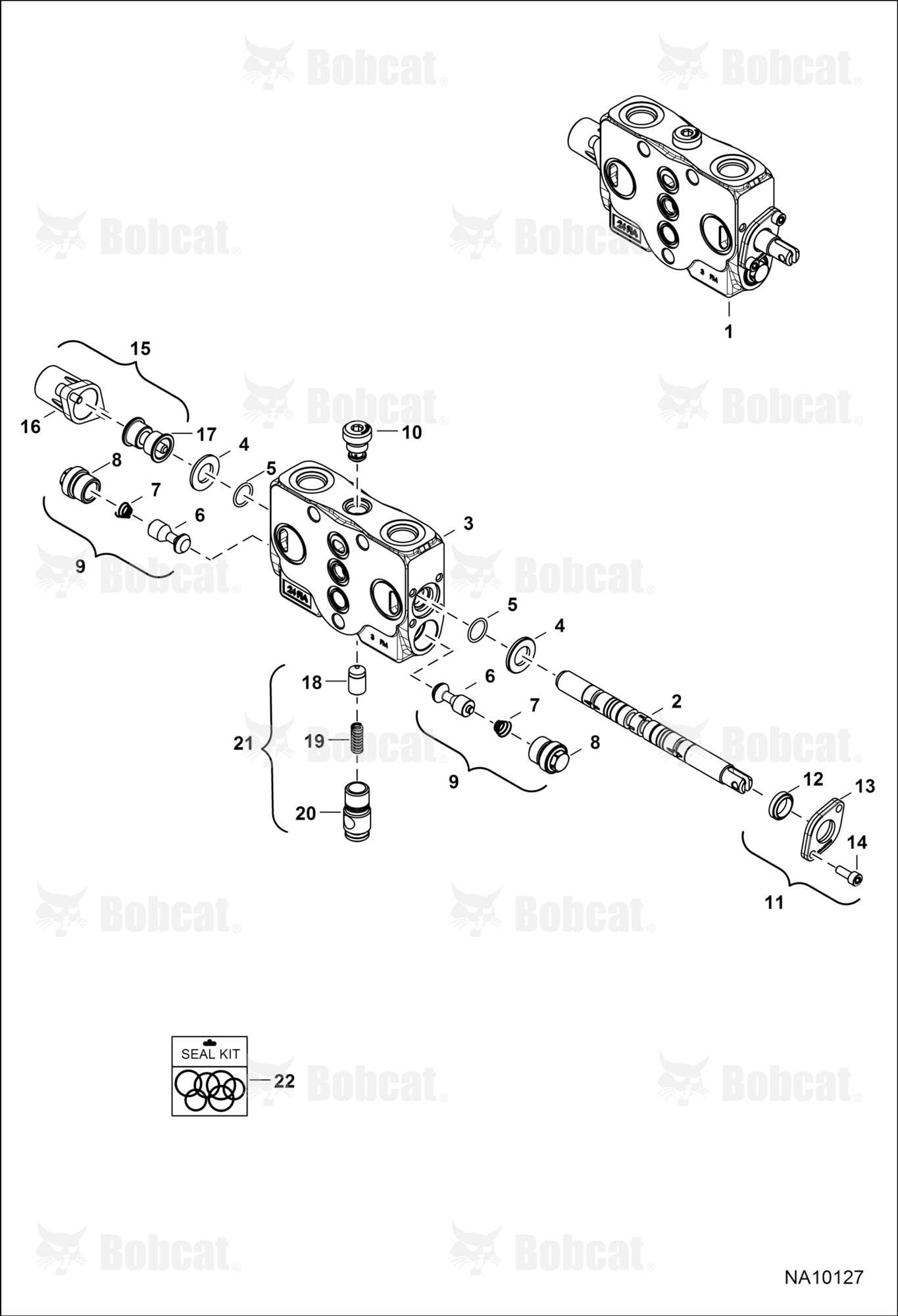 Hydraulic Control Valve (Auxiliary Section)
