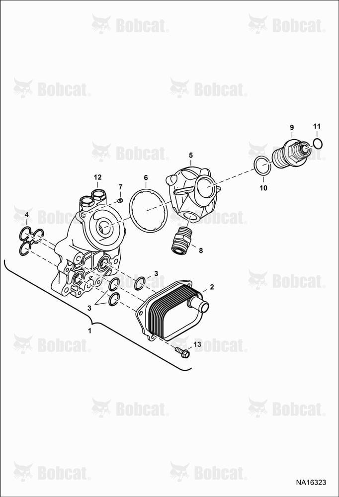 Oil Cooler Assembly (9 Cooling Plates)