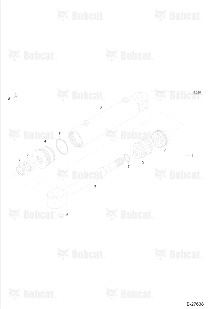 Hydraulic Cylinder - Swivelling Bucket - CG10