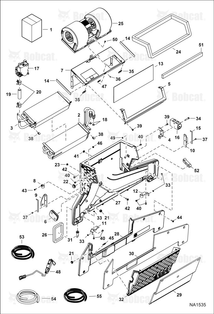 Heater & A/C (HVAC Assembly) (Plastic Housing) (One Piece Blower Mount)