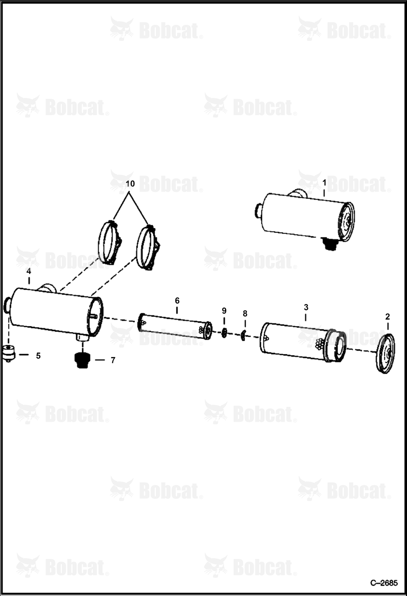 Air Cleaner (Dual Element)  4963M12597 & Above