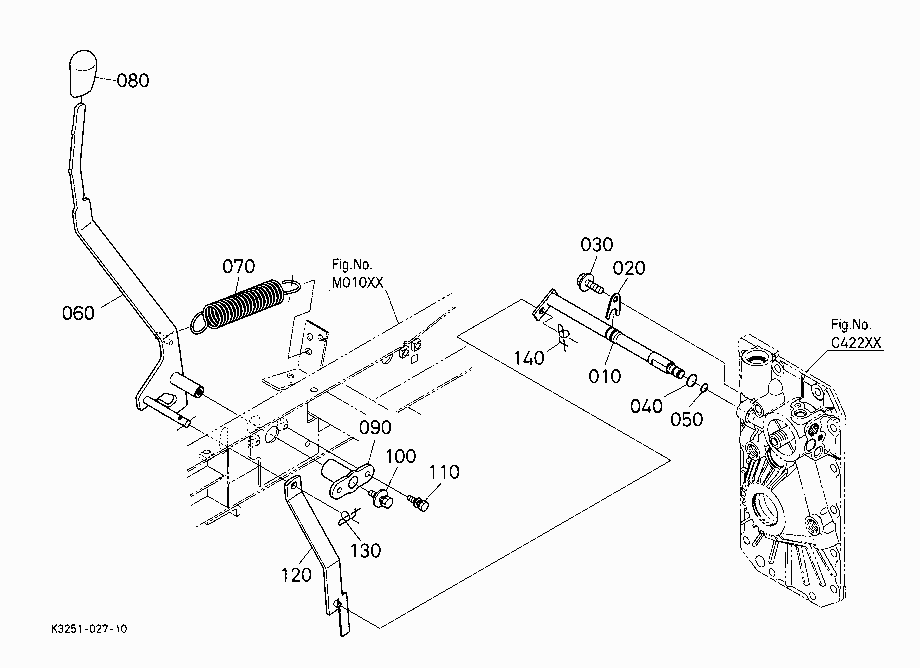 PTO GEAR SHIFT LEVER