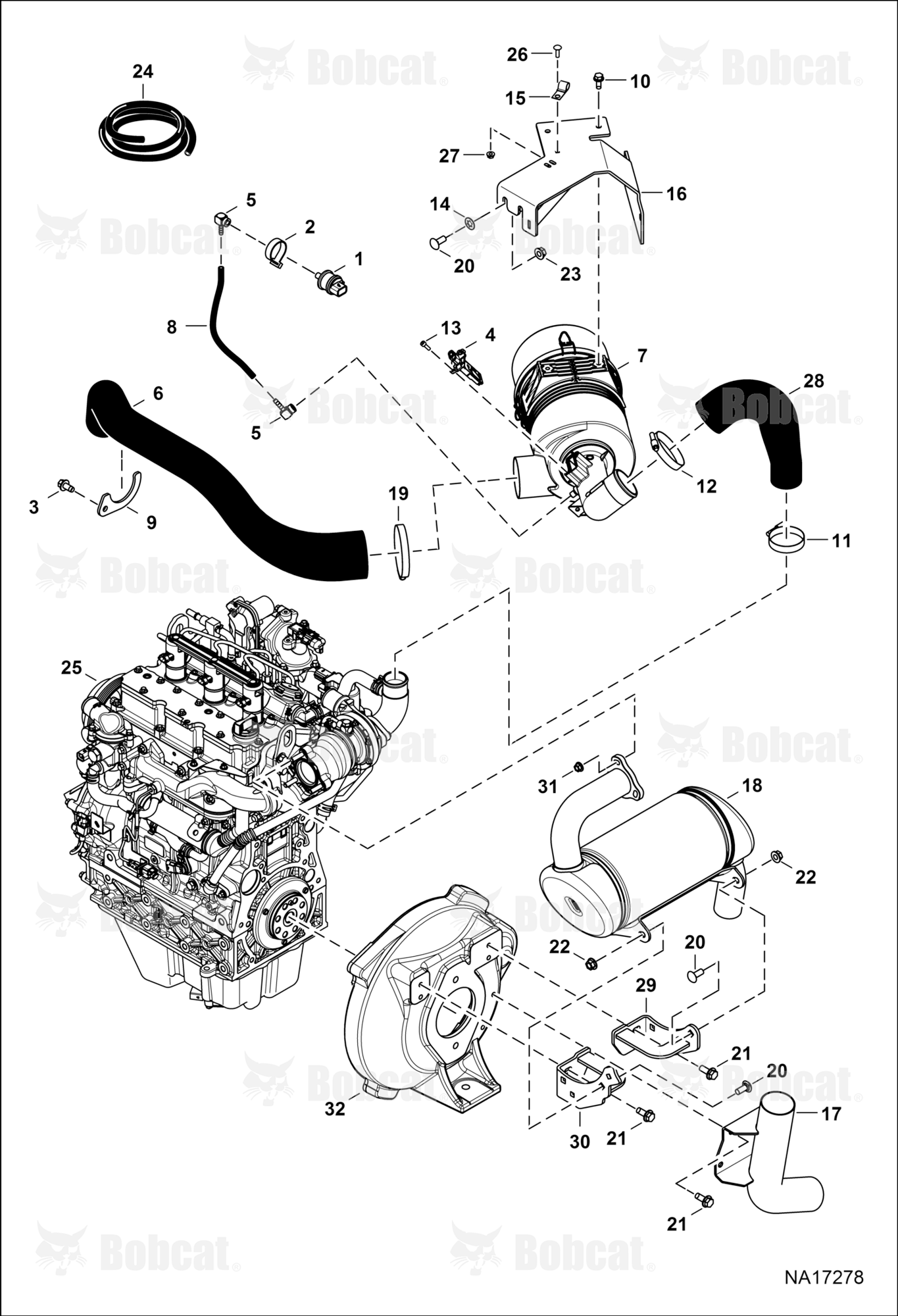 Engine & Attaching Parts (Air Cleaner & Muffler)