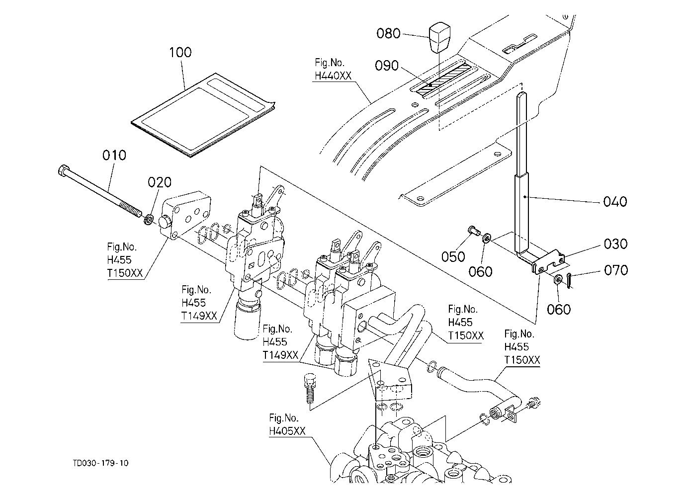 Auxiliary Control Valve Lever (3Rd) (W/G No.L8307)
