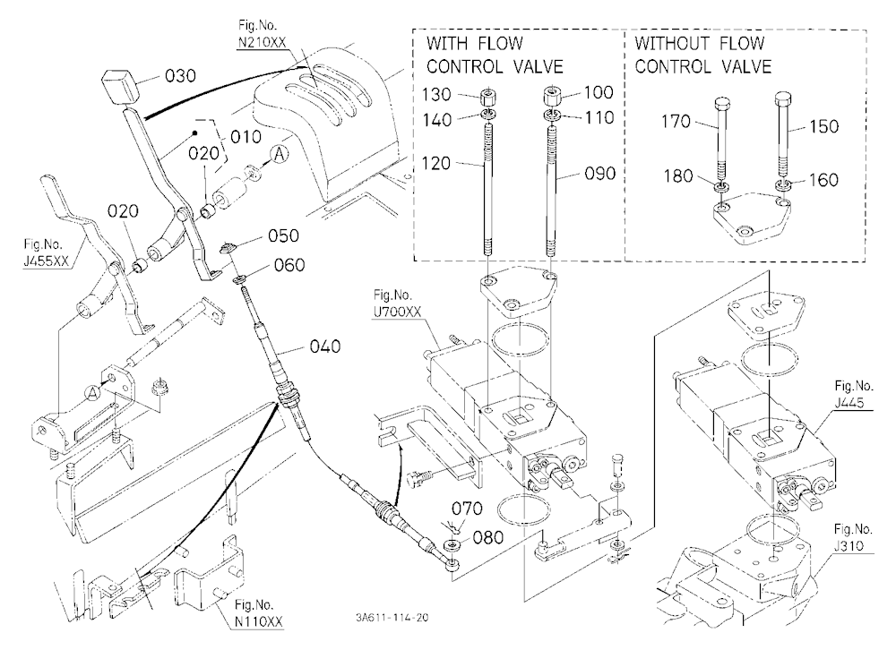 Auxilairy Control Valve Lever Kit (2Nd) [Old Type]